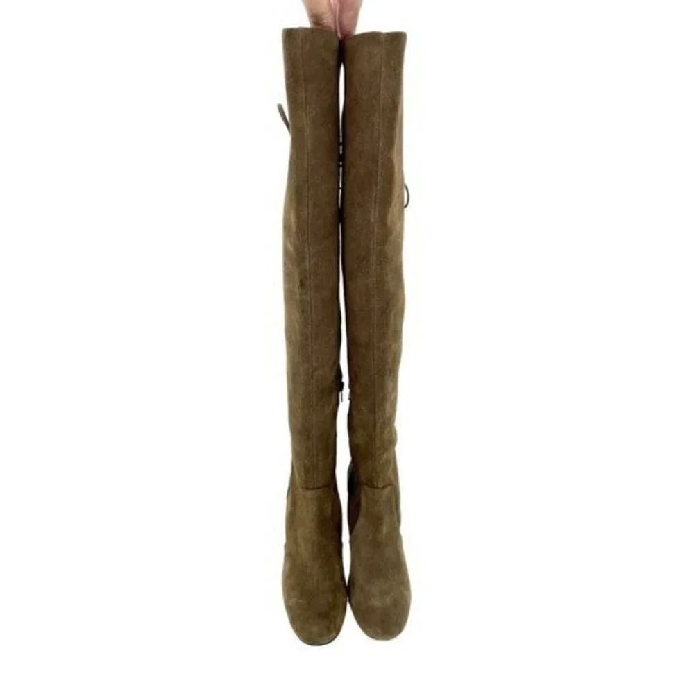 Vince Camuto Cherline Brown Suede Leather Over the Knee Boots SZ 6 New